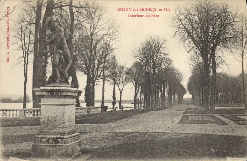 Rosny-sur-Seine — Innenansicht des Parks — A. Laverge, phot.édit., Vernon - Vorderseite