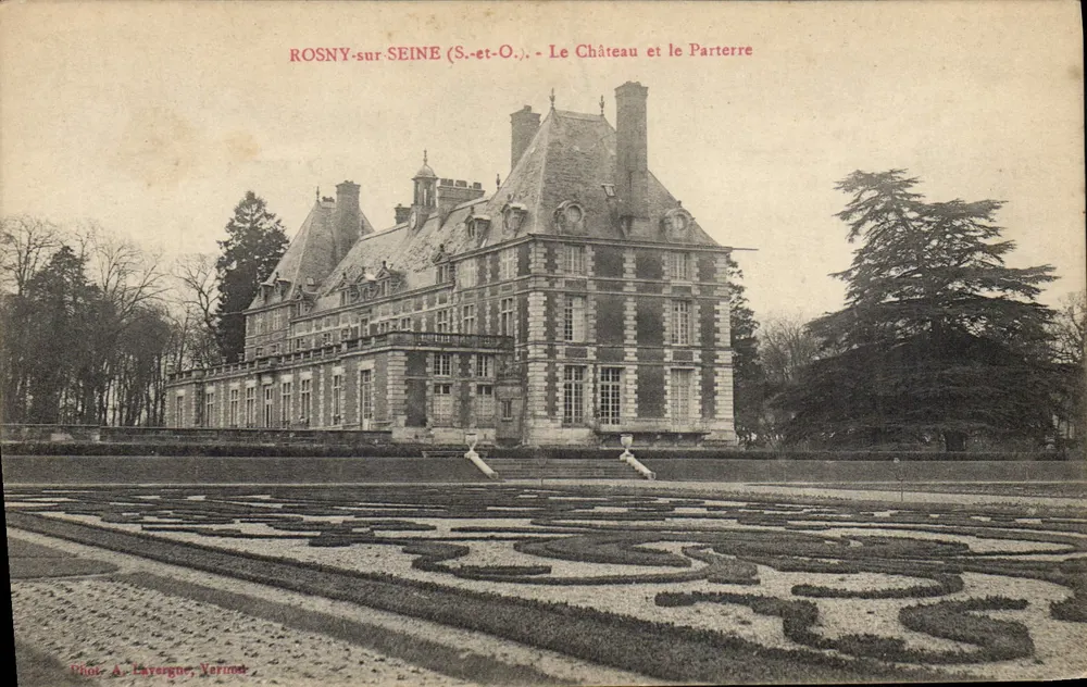 Rosny-sur-Seine (S.-et-O.) — Das Schloss und der Parterre — Foto. A. Latesgues, Vernou - Vorderseite