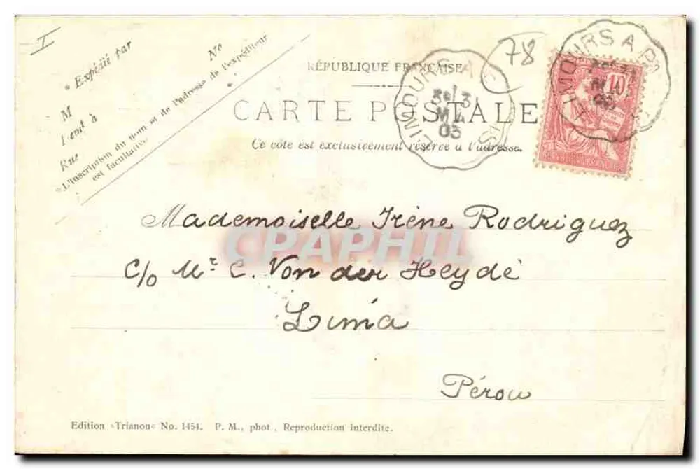Vallée de Chevreuse — Ruinen des Schlosses Chevreuse, La Tour Cassée — Edition Trianon Nr. 1454 - Rückseite