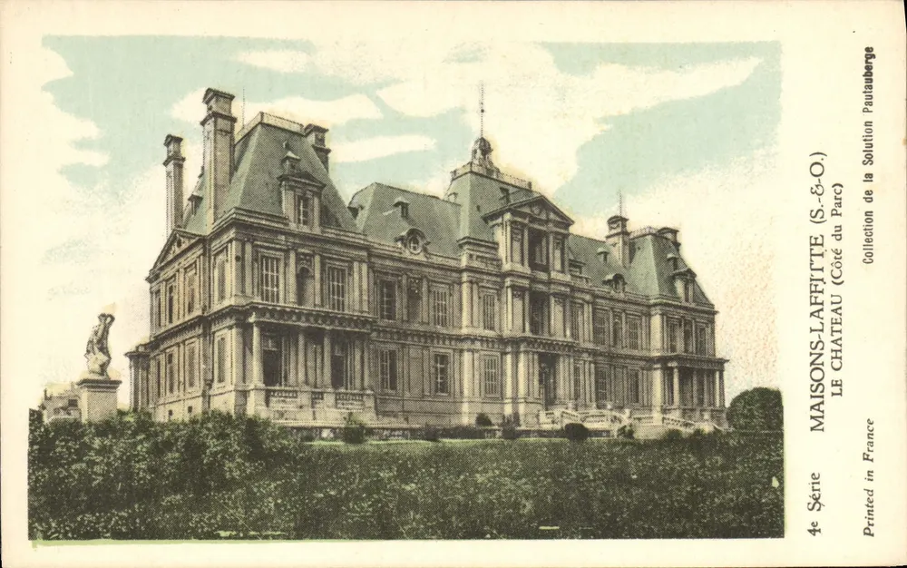MAISONS-LAFFITTE (S.-&-O.) — O Castelo do Lado do Parque — Série 4e, editor Solution Pautaube - Frente