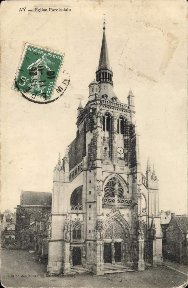 AY — Igreja Paroquial — Edição das Novas Galerias, Épernay - Frente
