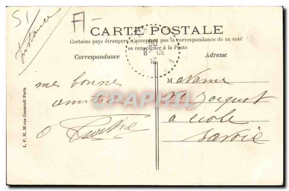 Montmirail (Marne) — O Castelo — G. Dart, foto. edit. Montmirail - Verso