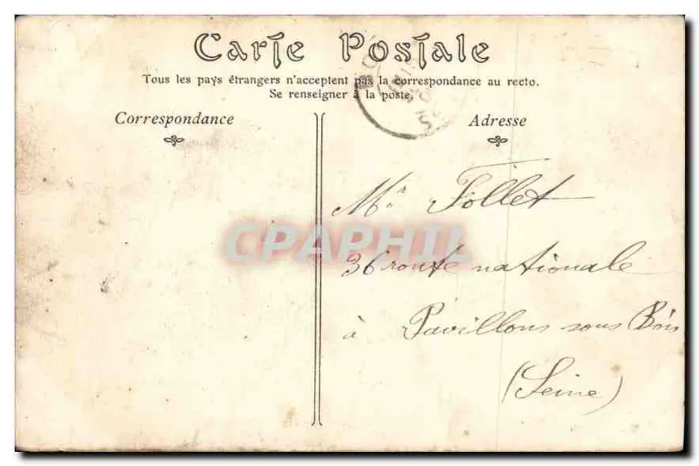 Umgebung von Châlons-sur-Marne — Die Épine, Ansicht vom Südwesten — ND Phot. - Rückseite