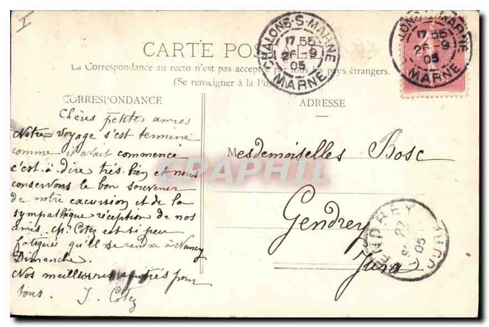 Notre-Dame de Pepine, perto de Chalons-sur-Marne — editor desconhecido, número de série não visível - Verso