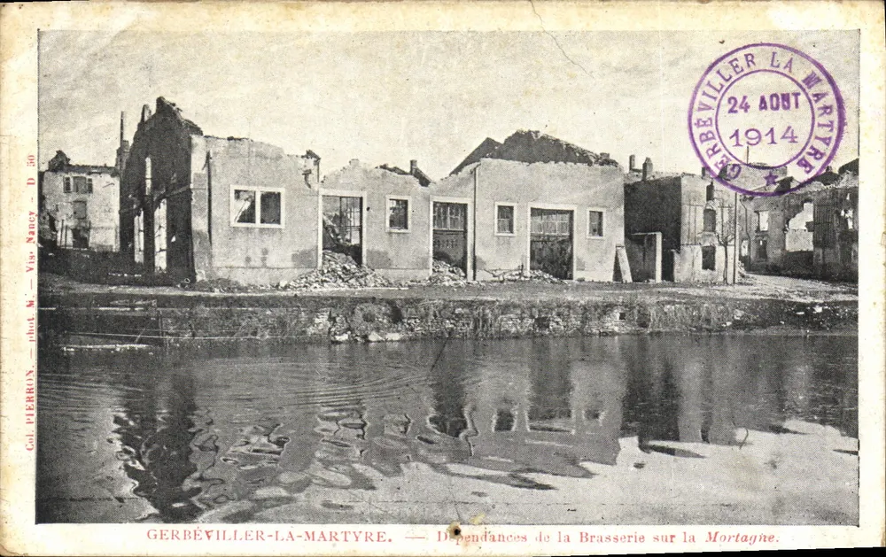 Gerbéviller-la-Martyre — Nebengebäude der Brauerei an der Mortagne — Foto von Pierron, Nancy - Vorderseite