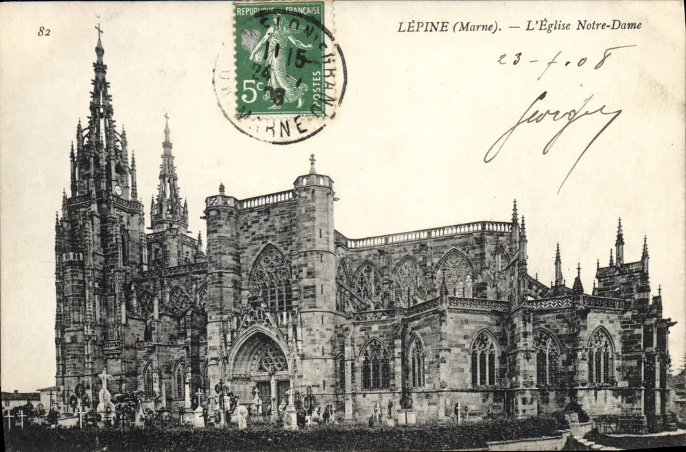 LÉPINE (Marne) — A Igreja de Nossa Senhora — Editor desconhecido, n° 82 - Frente
