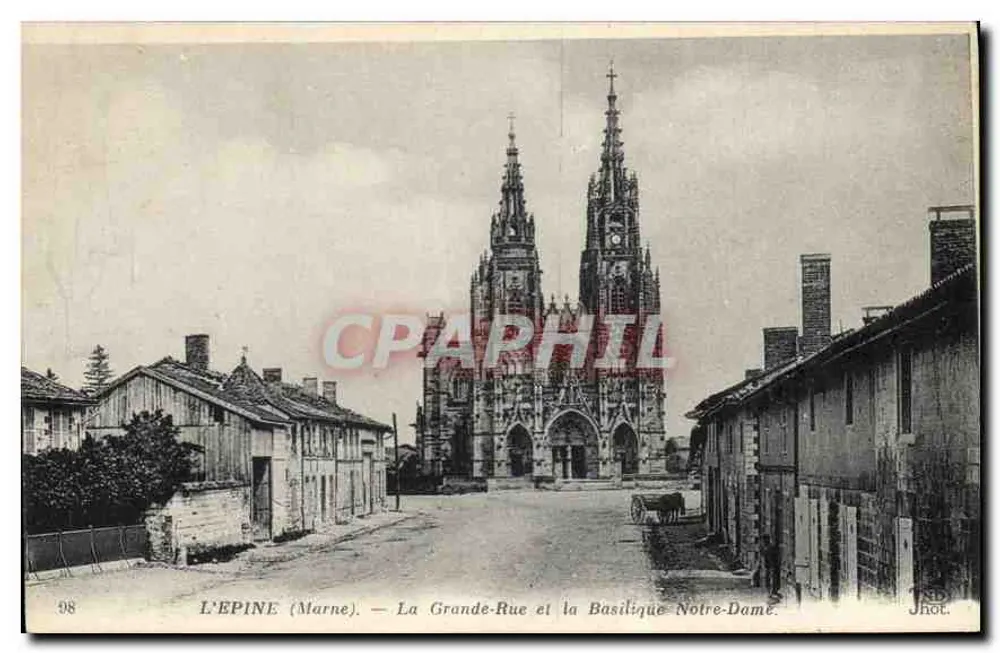 L'Épine (Marne) — Die Hauptstraße und die Basilika Notre-Dame — JHOL, n°98 - Vorderseite
