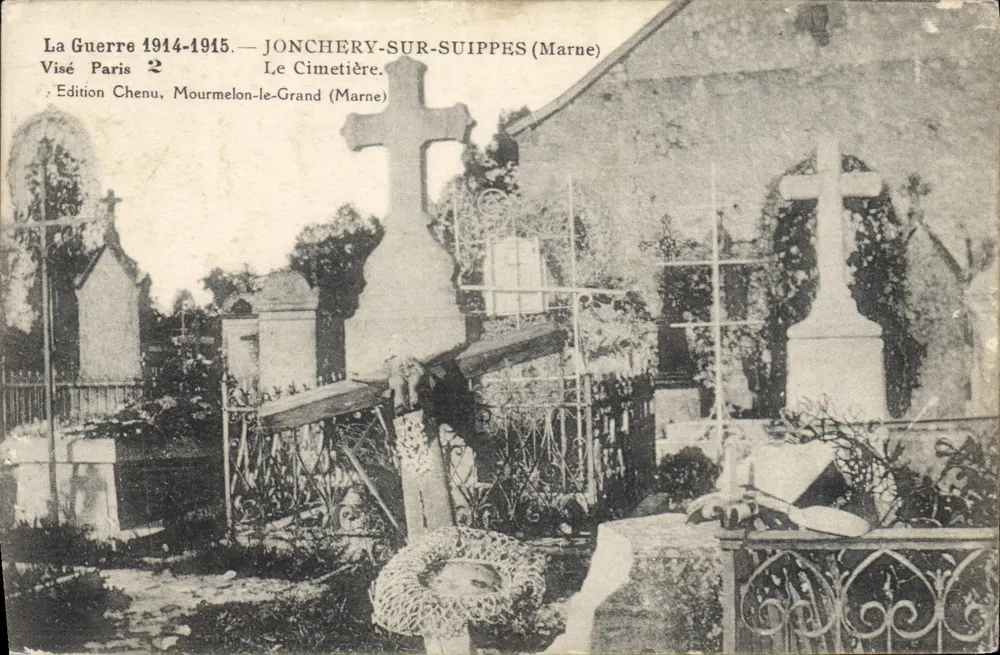 Jonchery-sur-Suippes (Marne) — Der Friedhof — Édition Chenu, Mourmelon-le-Grand - Vorderseite