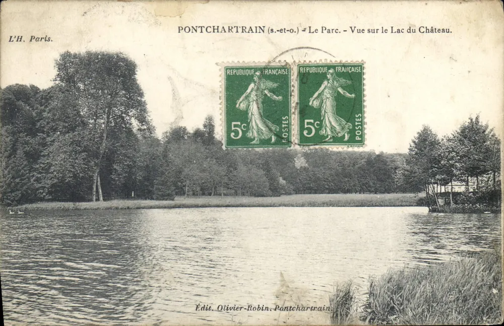 Pontchartrain (s.-et-o.) — Der Park. Blick auf den Schlosssee — Édit. Olivier-Robin, Pontchartrain - Vorderseite