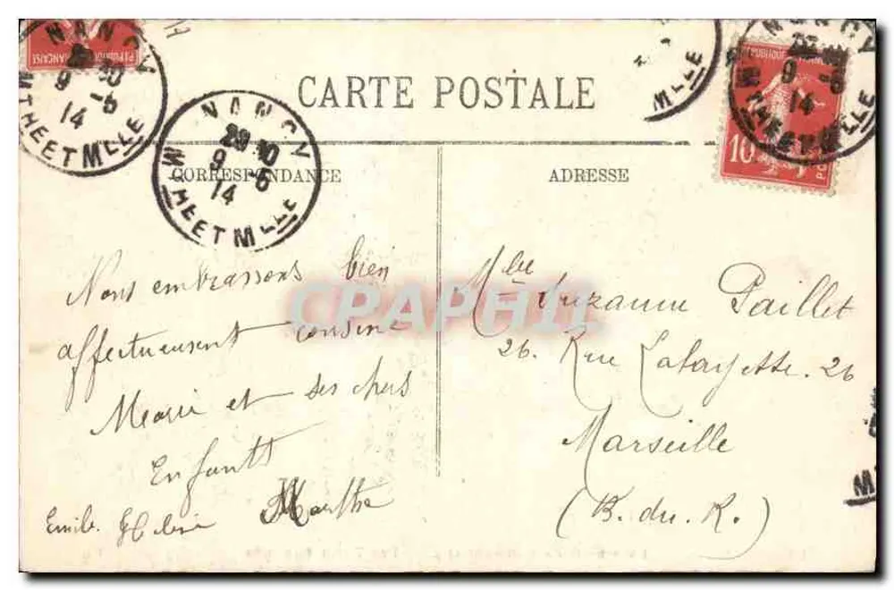 Reims — La Cathédrale — Les Trois Porches — LL, n° 92 - Verso