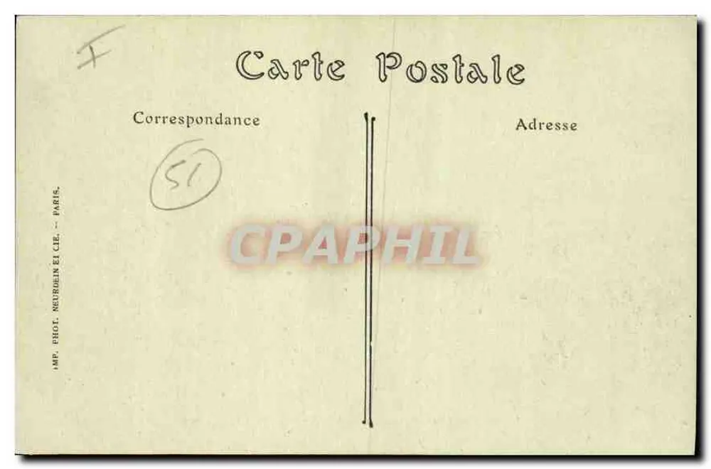 Reims — Allgemeine Ansicht der Pommery-Einrichtungen während des Krieges 1914-1918 — ND. Phot. - Rückseite