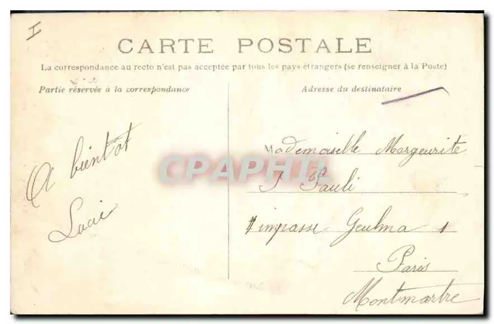 Reims — A Catedral — Editada pelos Grandes Magasins Aux Suisses de Charité, Reims - Verso