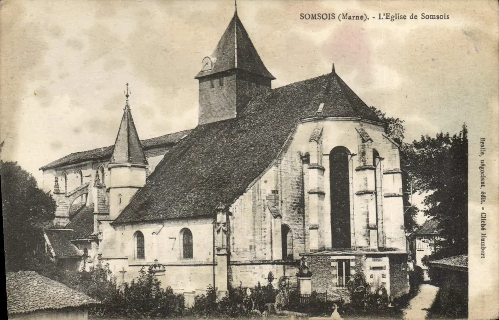 Somsois (Marne) — De Kerk van Somsois — Uitgever: Ballot, handelaar, ed. Cliché Humber - Voorkant