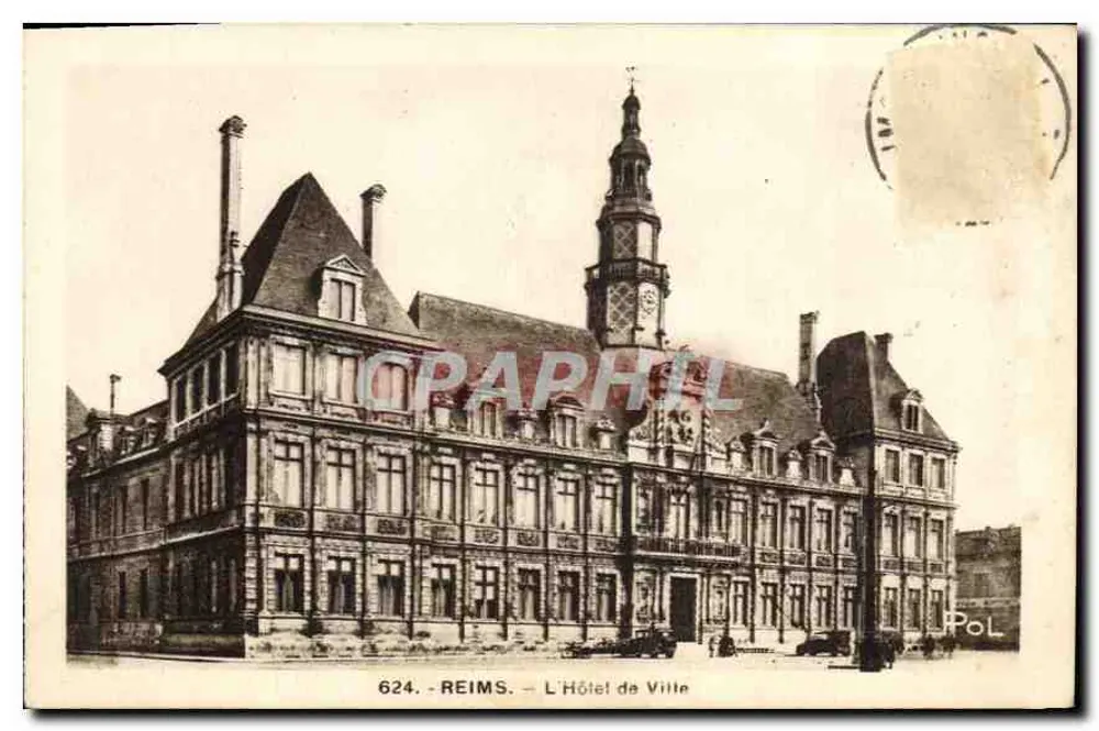 Reims — O Hotel de Ville — n°624 - Frente