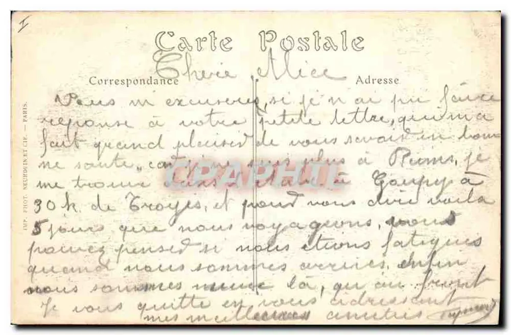 Reims — Kathedrale zerstört nach Bombardement und Brands — Visé-Paris N°7 - Rückseite