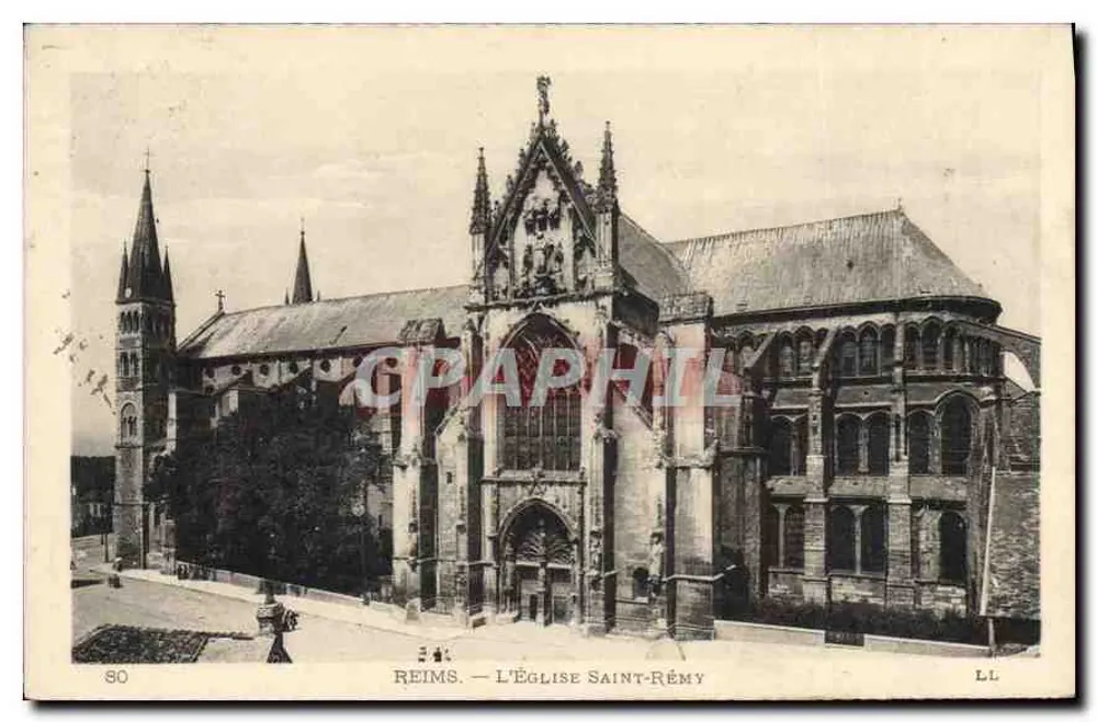 Reims — A Igreja de São Rémy - Frente