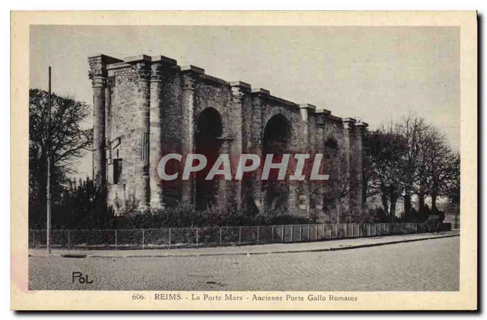 Reims - La Porte Mars - Alte gallo-römische Pforte - Vorderseite