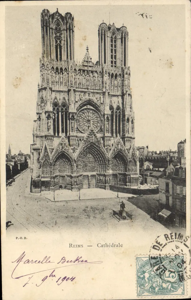Reims — Catedral — Marcelle Becker, P.-D.-R. - Frente