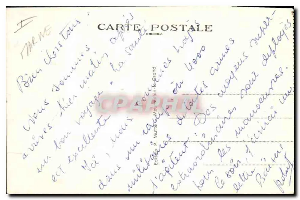 Mourmelon — Campo da Divisão - Quarteirão A, lado Leste - Verso