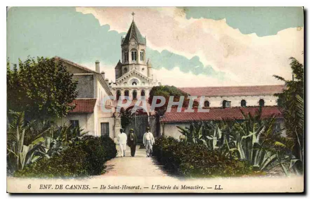 Env. de Cannes — Île Saint-Honorat — L'Entrée du Monastère — LL. - Recto
