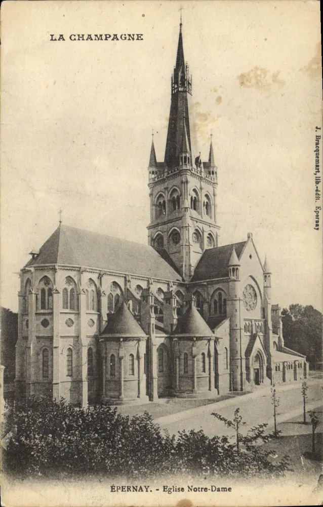 Épernay - Igreja de Nossa Senhora — J. Bracquemont, Épernay - Frente