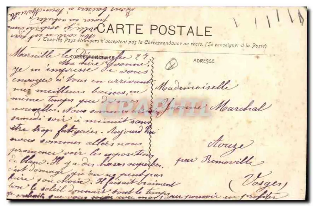 Marseille — N.D. de la Garde — Editor: Guendecation Marseille, n° 786 - Verso