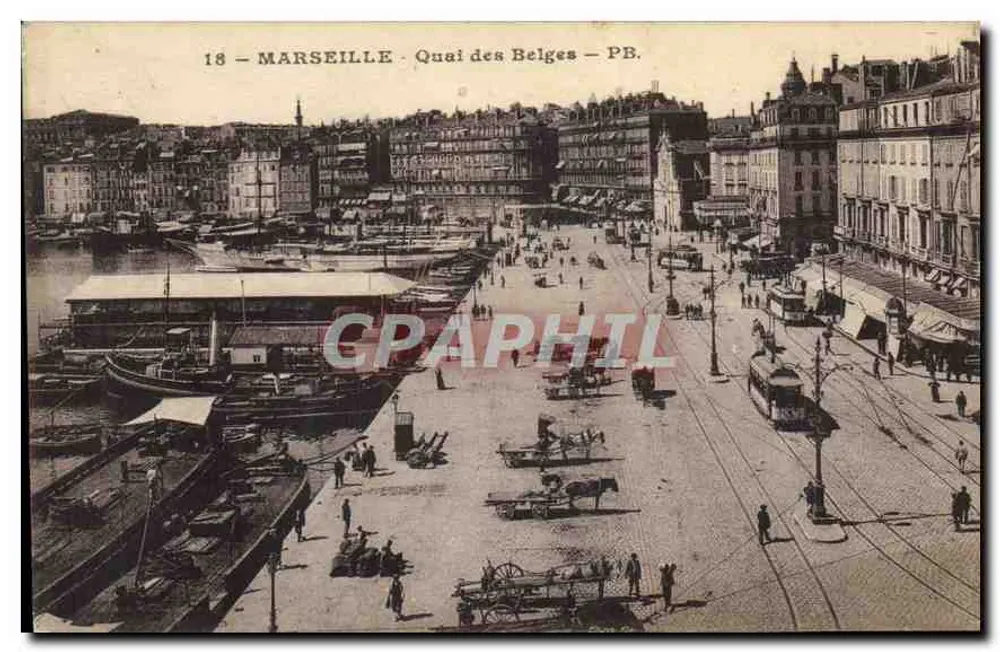 MARSEILLE - Quai dos Belges — PB. — Editor PB, n°18 - Frente
