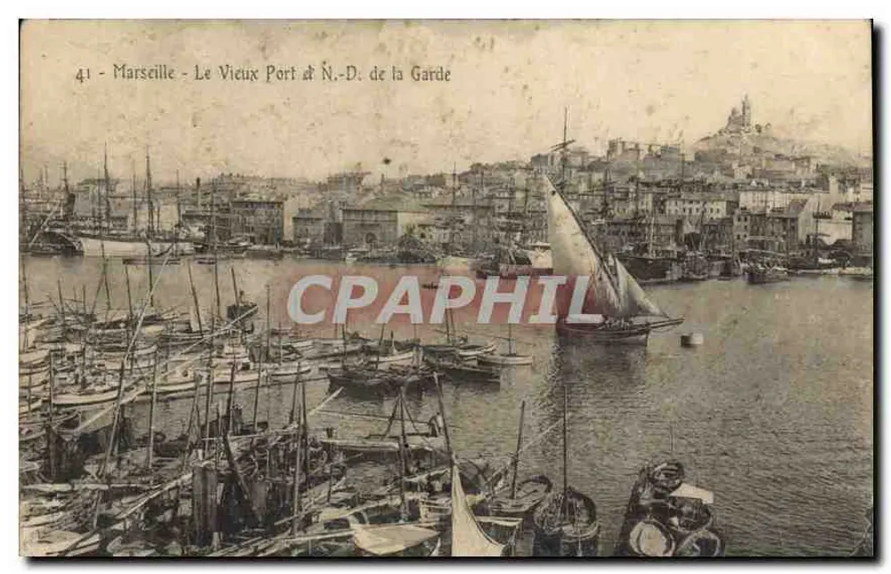 Marseille - Der alte Hafen und N.-D. de la Garde - Vorderseite