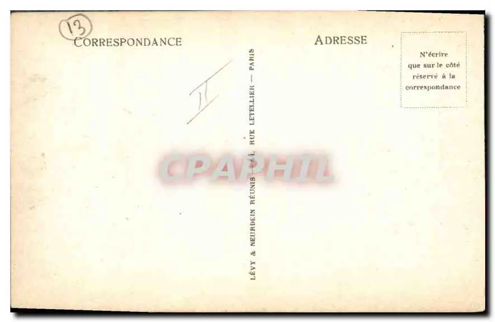 Marselha — O Velho Portos — LL. — Editor LL. n° 203 - Verso