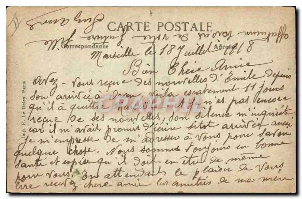 Marseille — Ecke des alten Hafens — E.D. n°122 - Rückseite