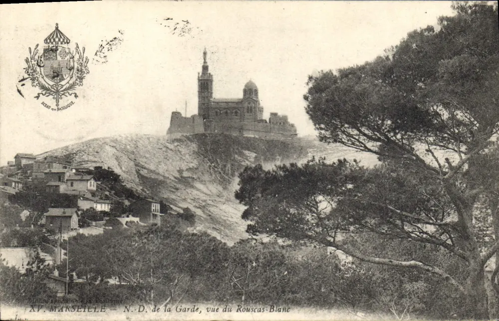 Marseille — N.D. de la Garde, Ansicht von Rouscas-Blanc — Verleger SCAP von Marseille - Vorderseite