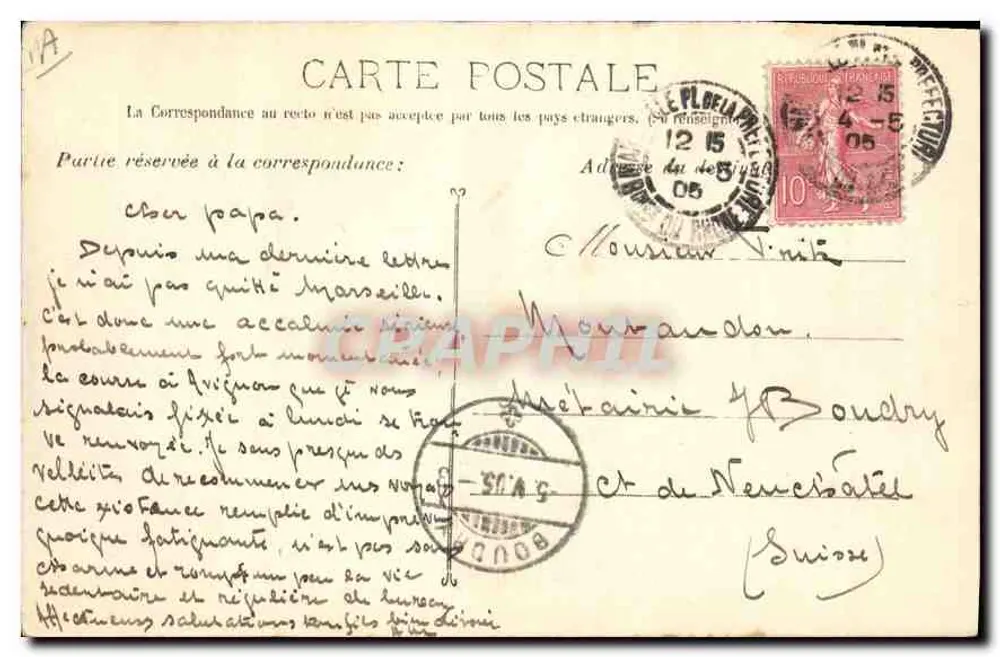 Vista Geral da Joliette — Marseille — editor desconhecido, número de série não visível - Verso