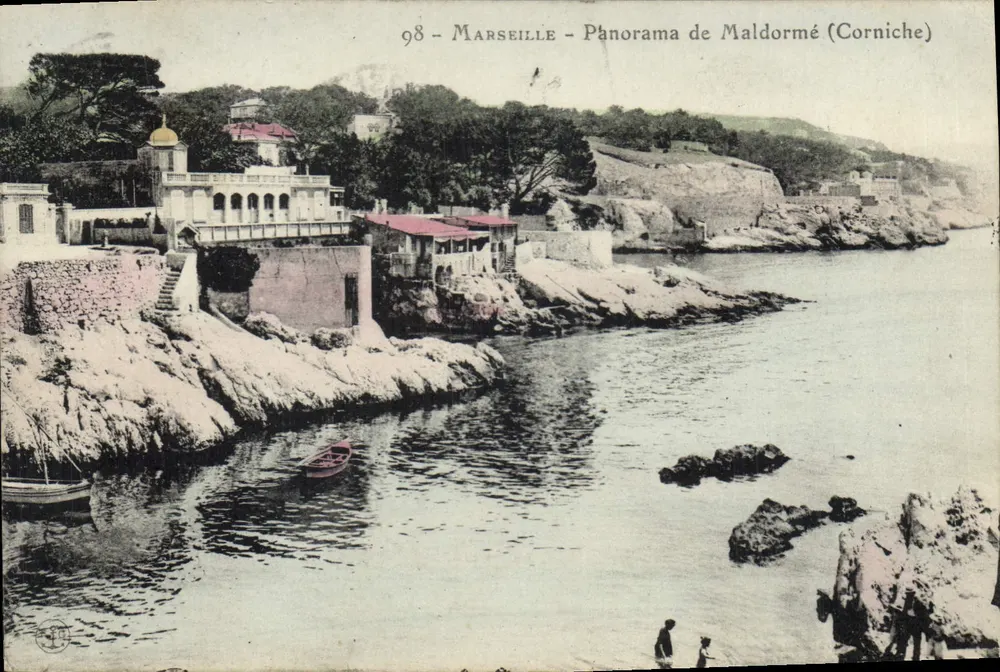 Marseille - Panorama de Maldormé (Corniche) — n°98 — editor não identificado - Frente