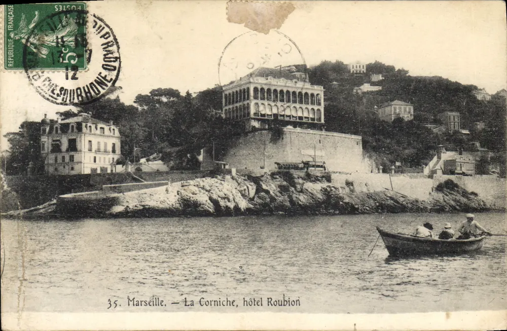 Marseille — La Corniche, hôtel Roubion — éditeur imprimeur non visible - Frente