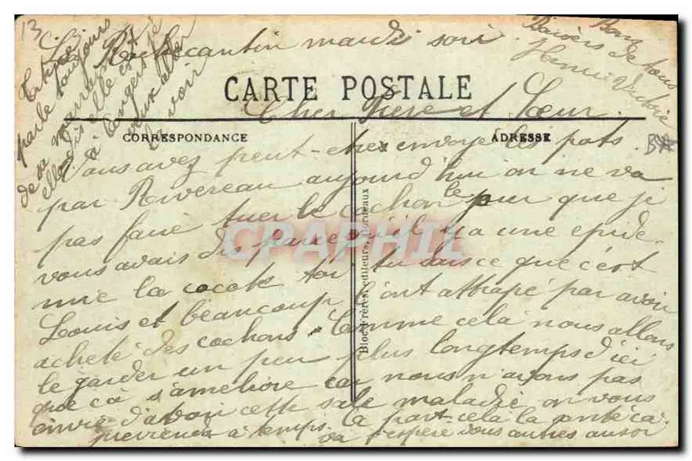 Marseille — Die Gare Saint-Charles (Abfahrt) — BR - 1584 - Rückseite