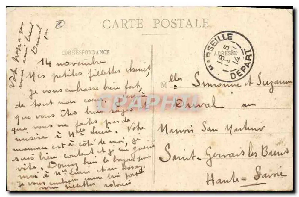 Marselha - Hôtel-Dieu - EL. - Supra - n°146 - Verso