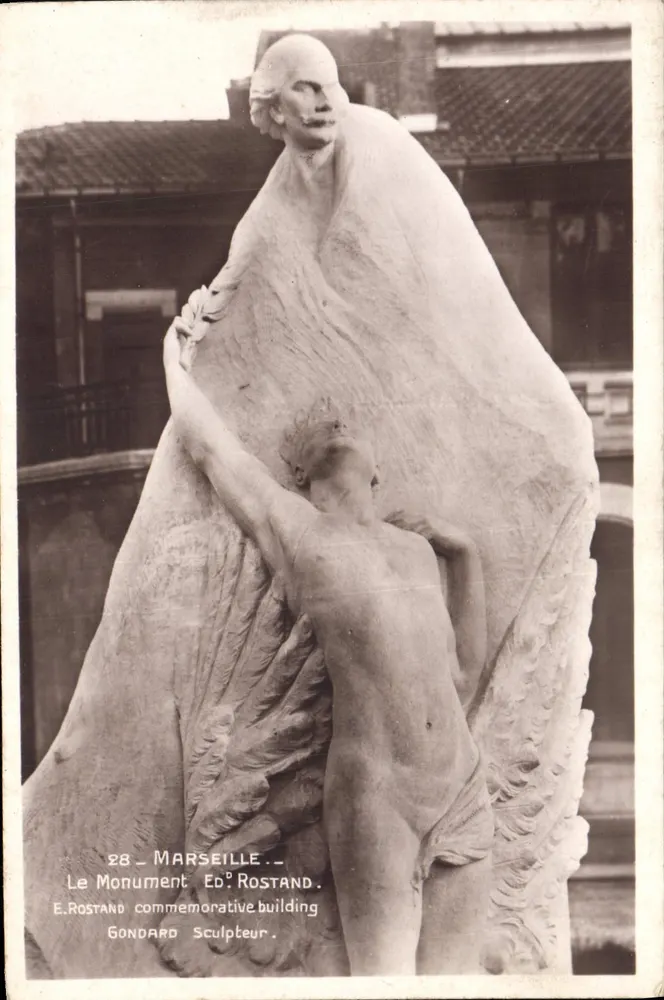 Monumento a Edouard Rostand — Marselha — Editor Gondard - Frente