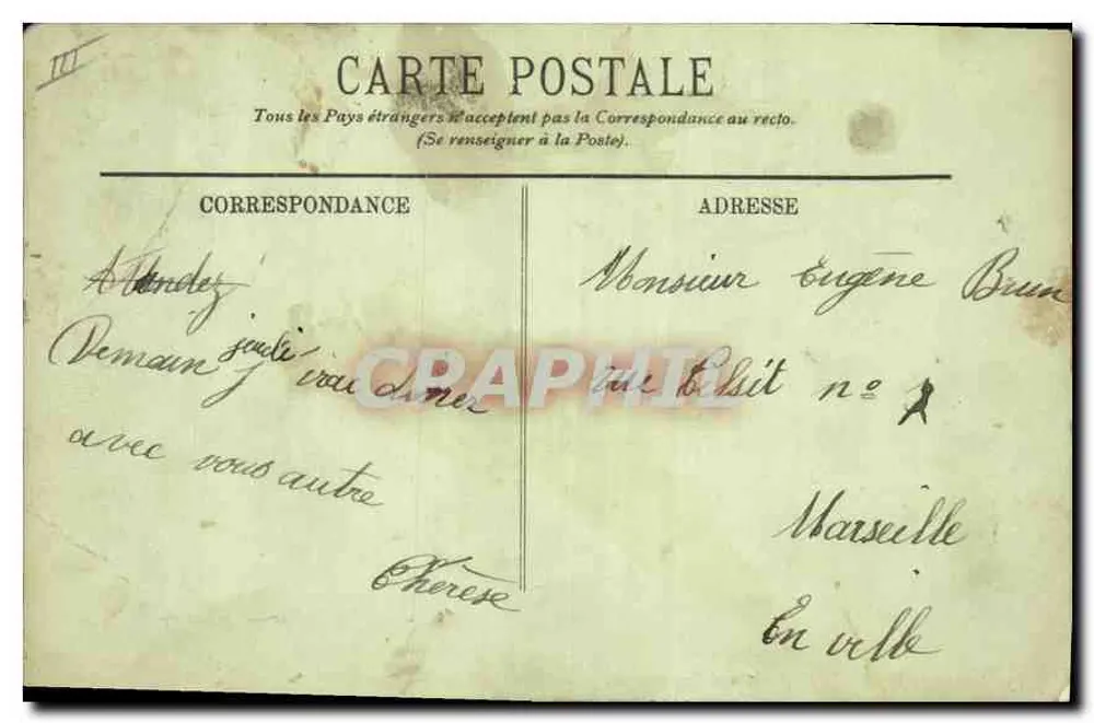 Marselha — O Boulevard Dugommier — LL. Conheça-se mutuamente, pessoa - Verso