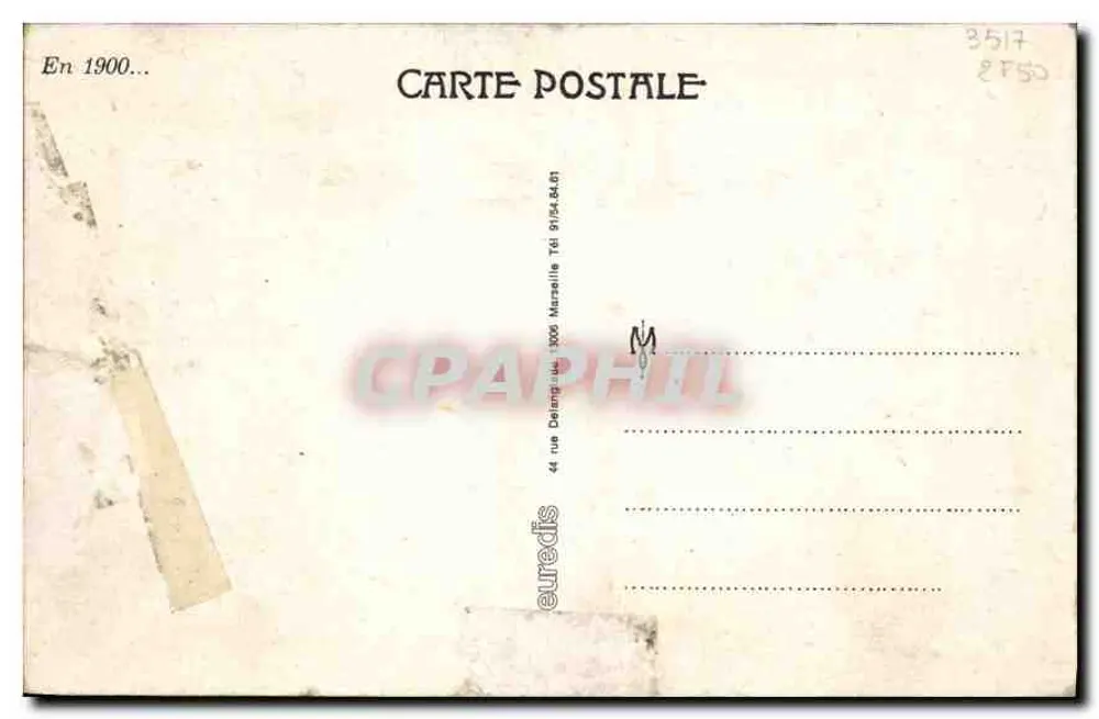 Marselha - O Cours St Louis - O canto das Bouquetières — editor euredis, n° 3517 - Verso