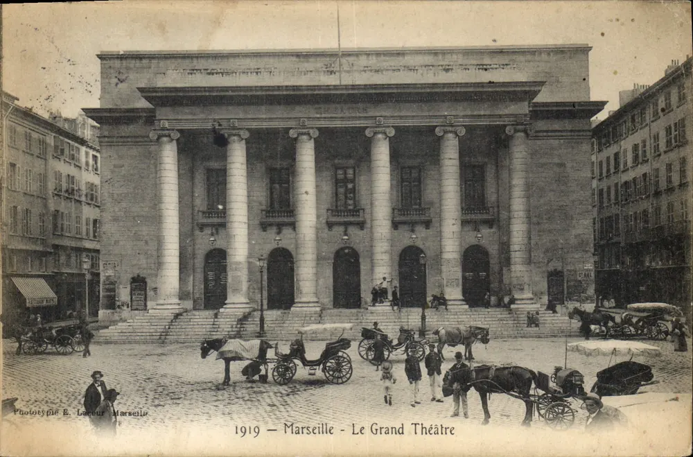 Marsella — El Gran Teatro — Fototipia E. Loeur, Marsella - Anverso