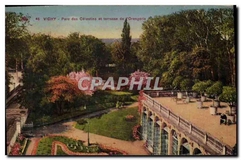 Vichy - Park der Celestins und Terrasse der Orangerie - Vorderseite