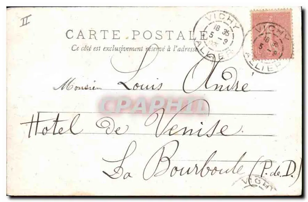 Vichy — A Orangerie do Parc des Celestins — Allier — 77 — editor M.T. e I.L. - Verso