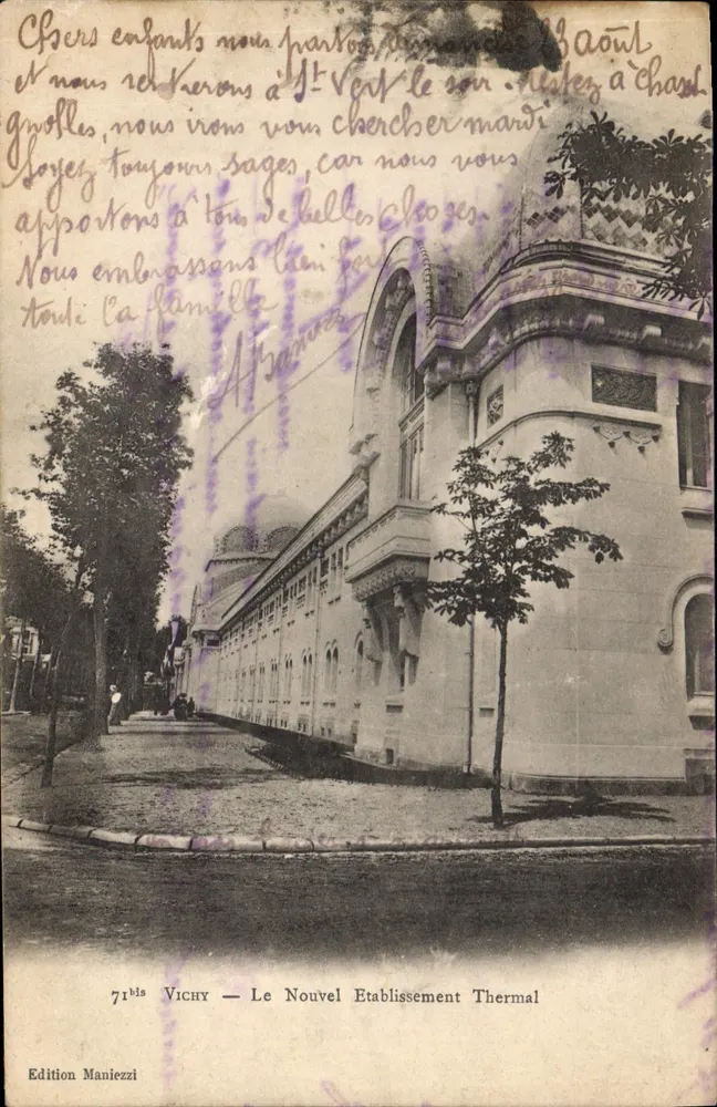 Vichy — El Nuevo Establecimiento Termal — Edición Maniezzzi - Anverso