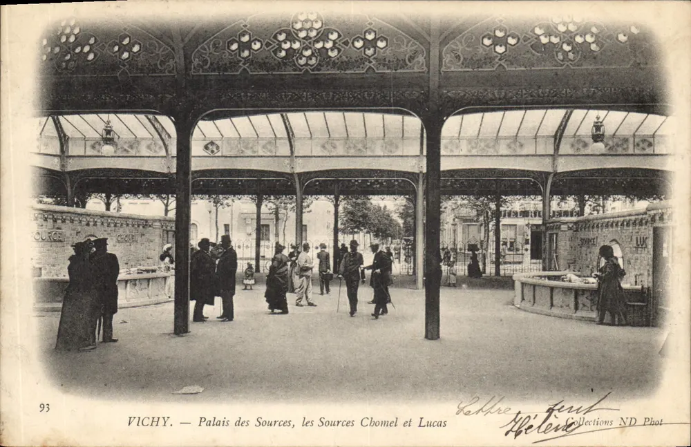 Vichy — Palais des Sources, die Quellen Chomel und Lucas — Gabelle Frères Collections ND Fotografie - Vorderseite