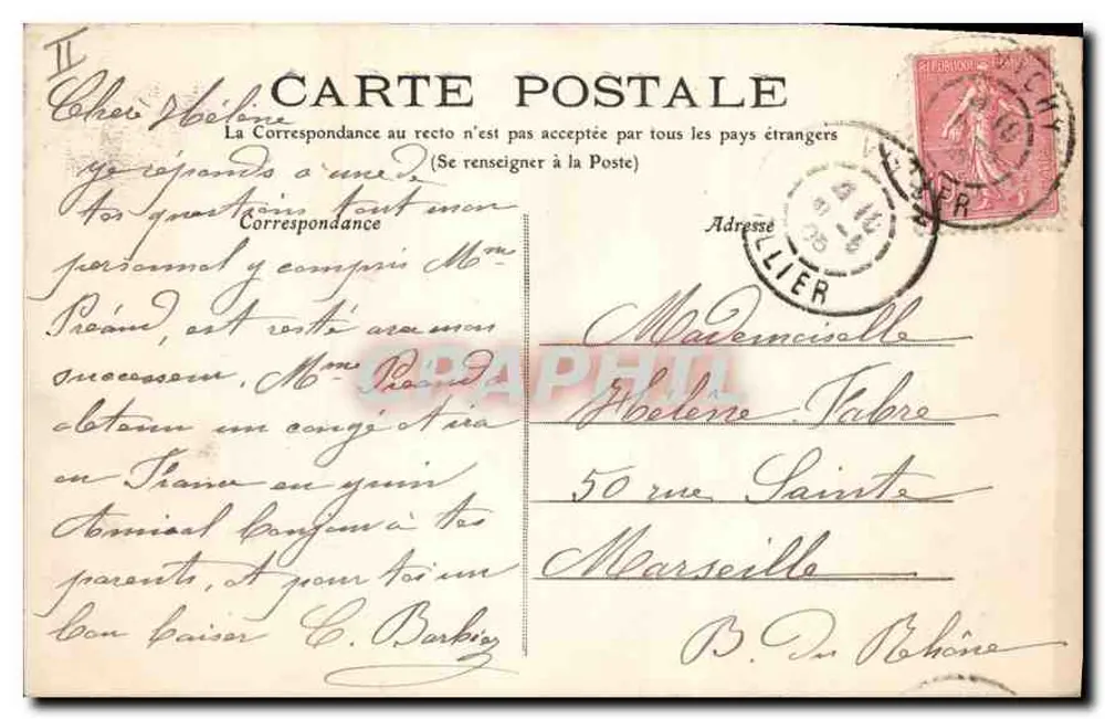 Vichy — Die überdachten Galerien des neuen Establishments — Allier 204 - Rückseite