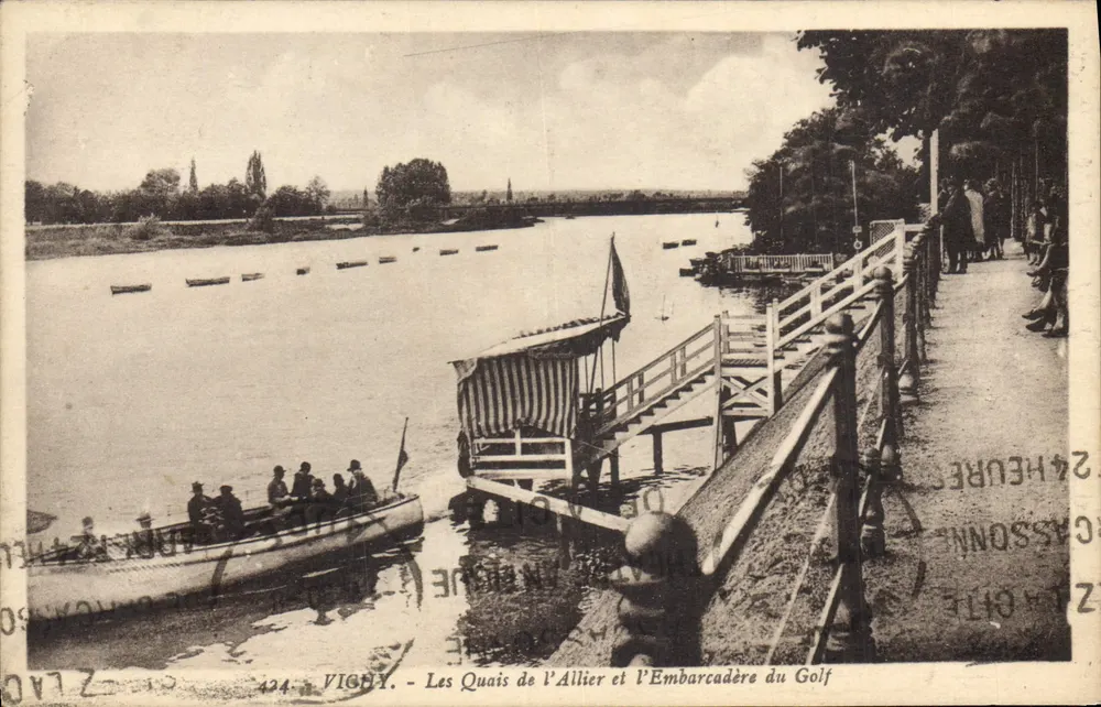 Viguy - Die Ufer des Allier und der Anlegesteg — Verlag Z. Cassonne, Nr. 424 - Vorderseite