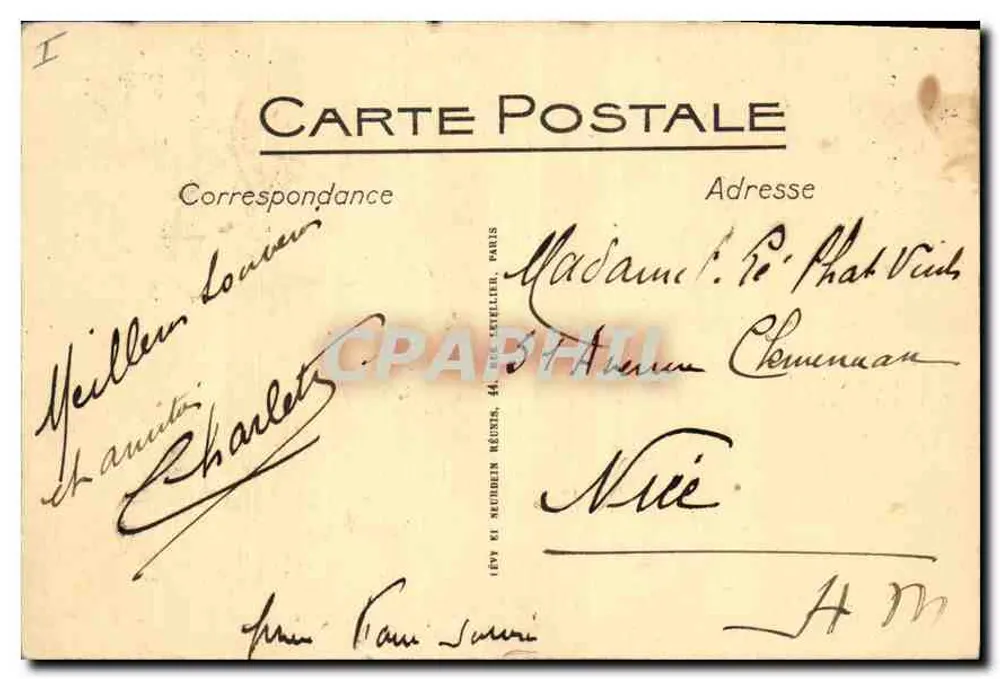 Vichy — Ein Eckbereich des Parks der Célestins — L.I. — n°207 - Rückseite