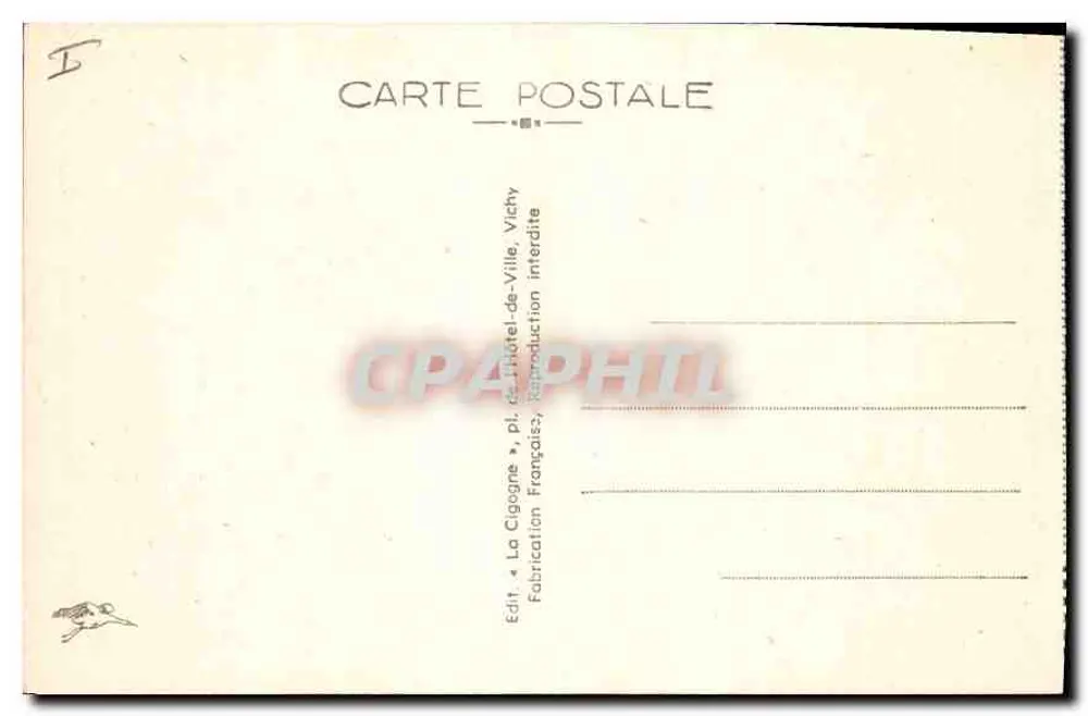 Vichy — Die Pergola nahe dem Palast der Quellen — La Cigogne, n°345 - Rückseite