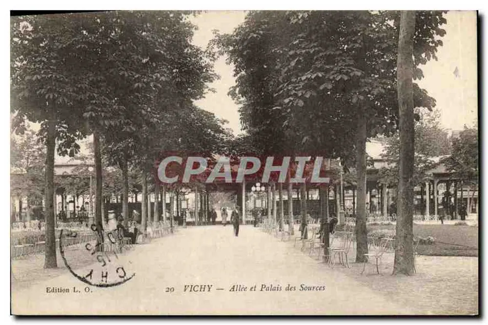 Vichy — Allée en Paleis van de Bronnen — Uitgave L. O. n°20 - Voorkant
