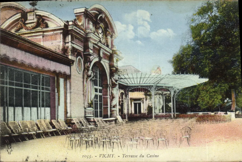 Vichy - Terrasa Kasyna — wydawca V. P. nr 1055 - Awers